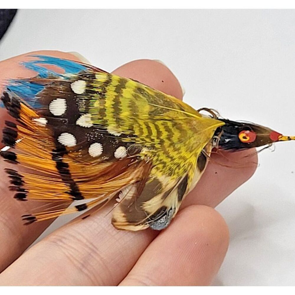 Artisan Made Feathered Bird Brooch Pin 2.5in